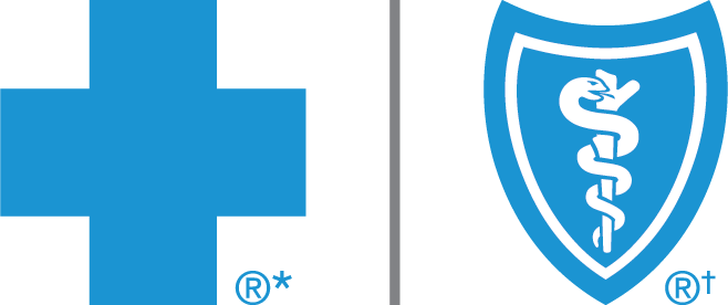 Blue Cross Blue Shield logo.